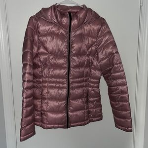 Calvin Klein Women's Puffer Jacket - Metallic Pink